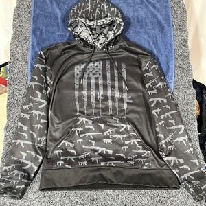 Greater Half "We The People" Gun Flag Hoodie - Size 2XL (Excellent Condition)
